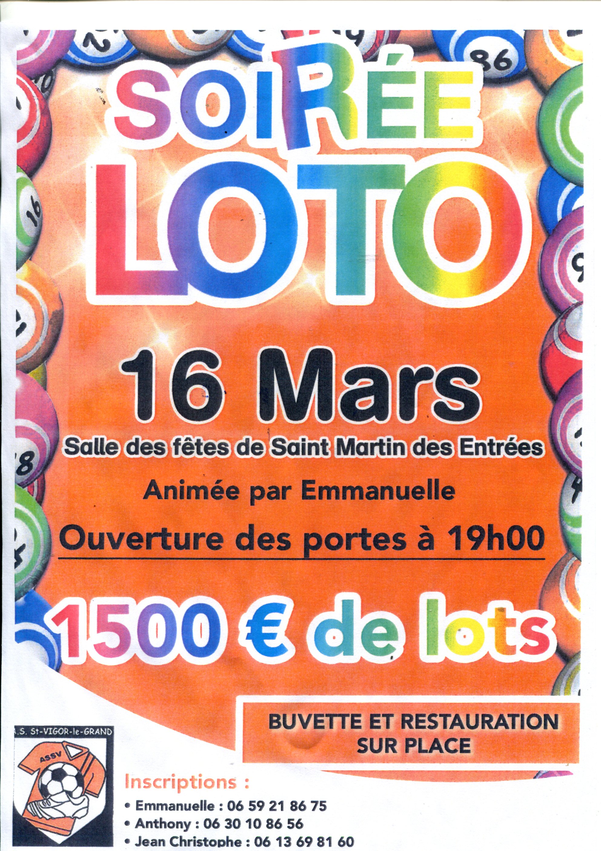 Affiche Loto 2018 Saint Vigor le Grand
